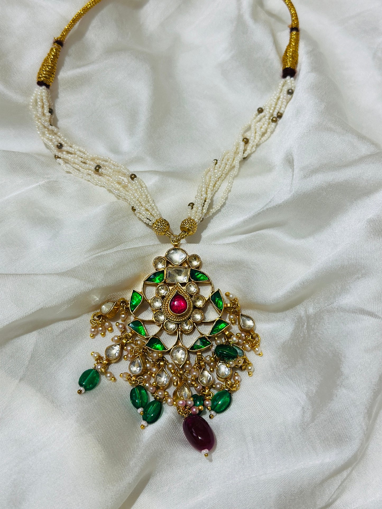 Ruby-Bloom Pearl Set