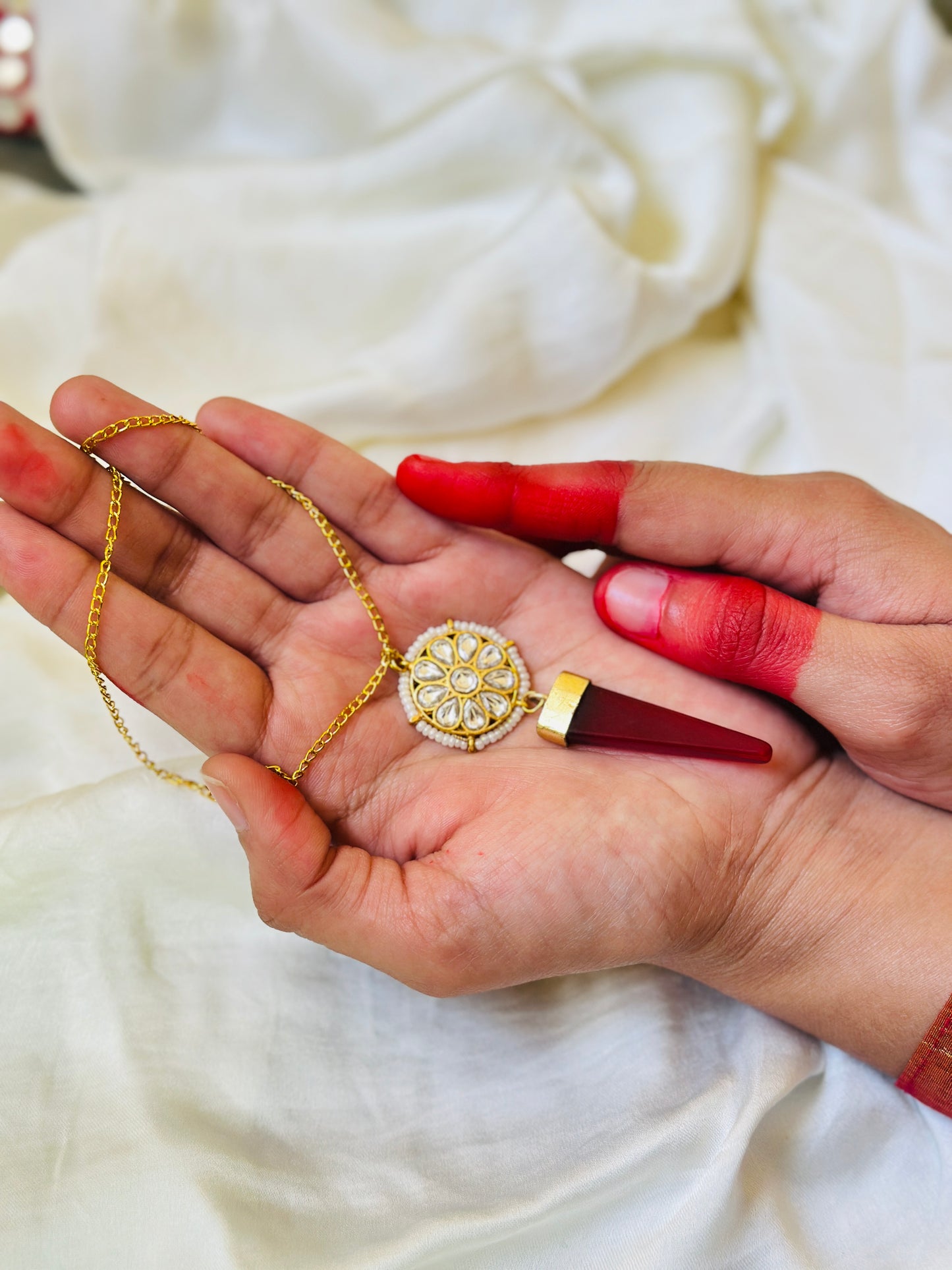 Ruby Sunburst Pendant