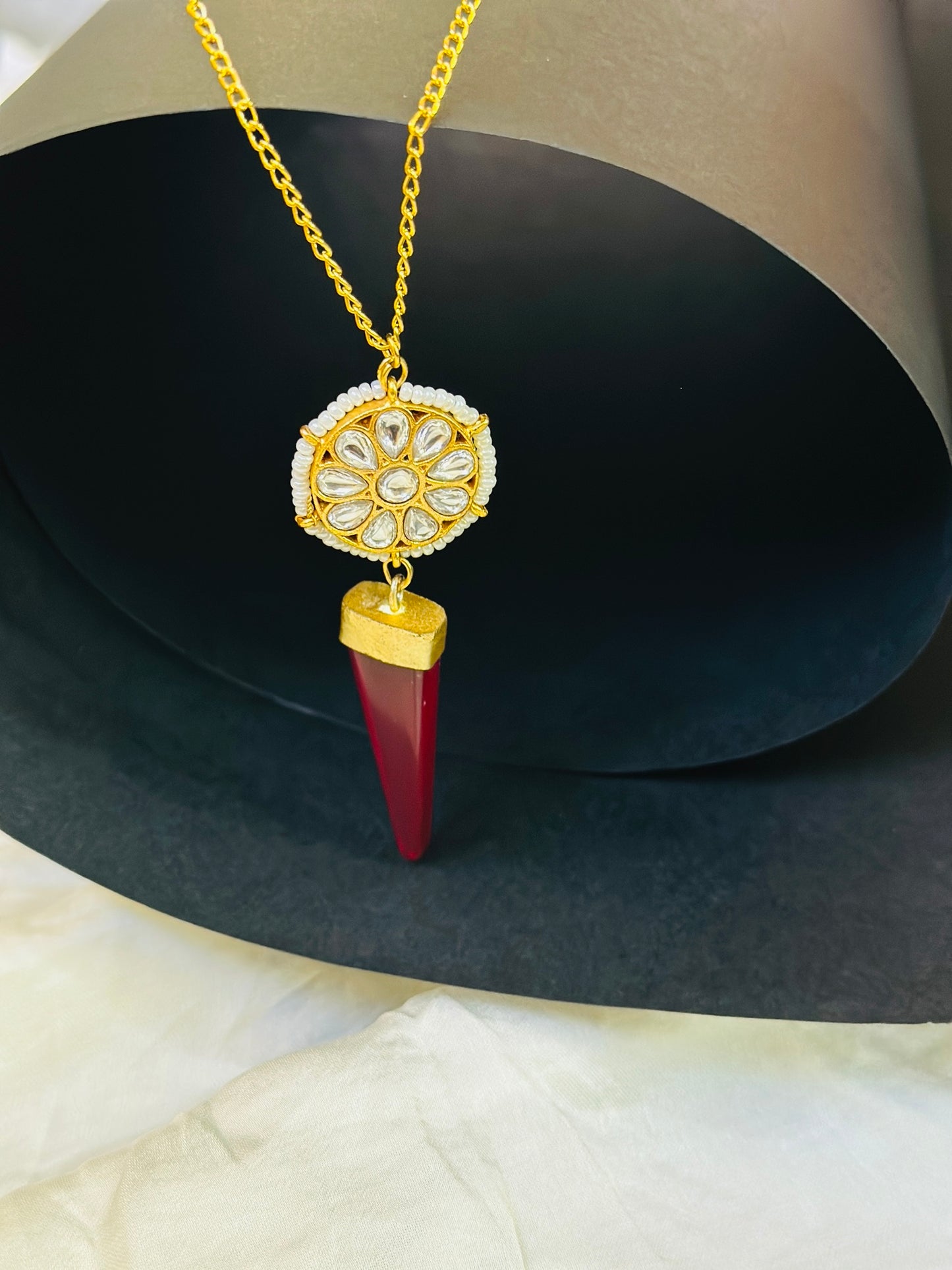 Ruby Sunburst Pendant