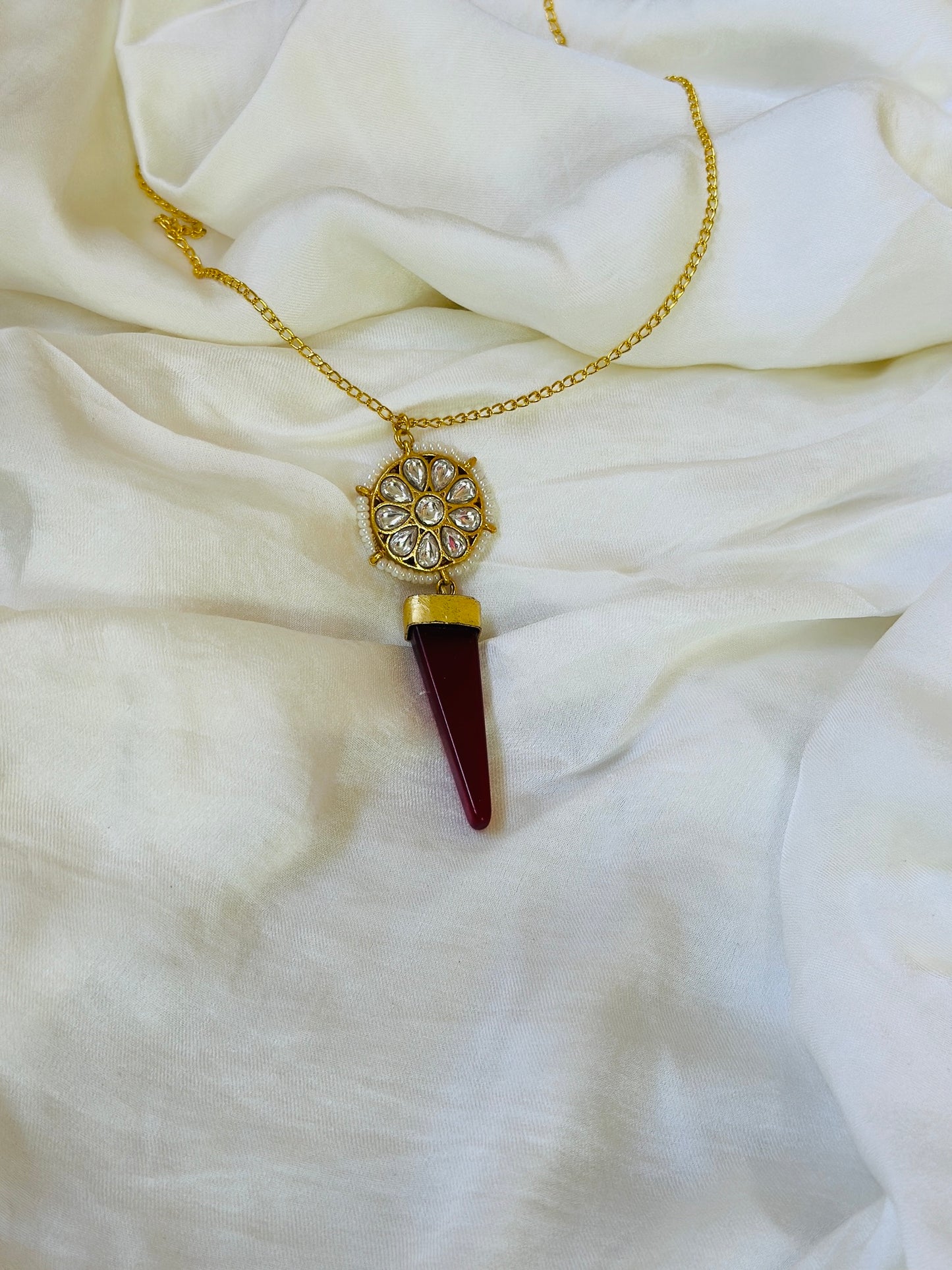 Ruby Sunburst Pendant
