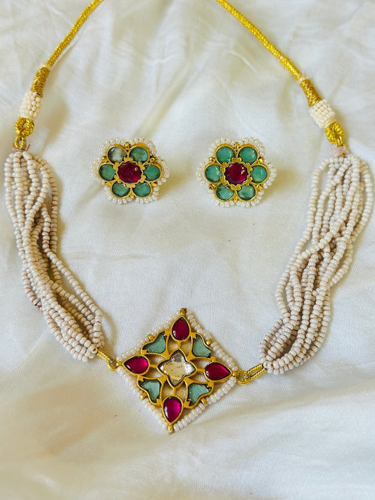 Multi-Strand Kundan Set