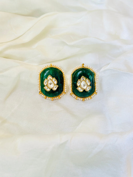 Shahi Kamal Kundan Studs