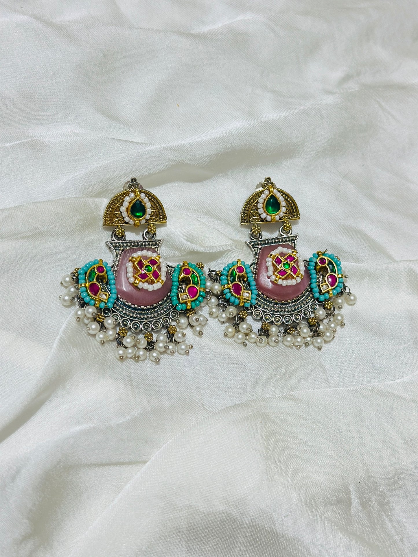 Firoza-Kothi Earrings