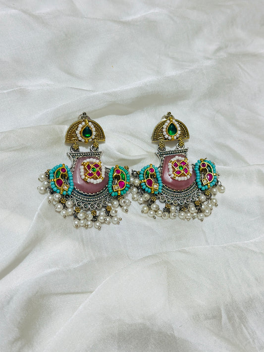 Firoza-Kothi Earrings