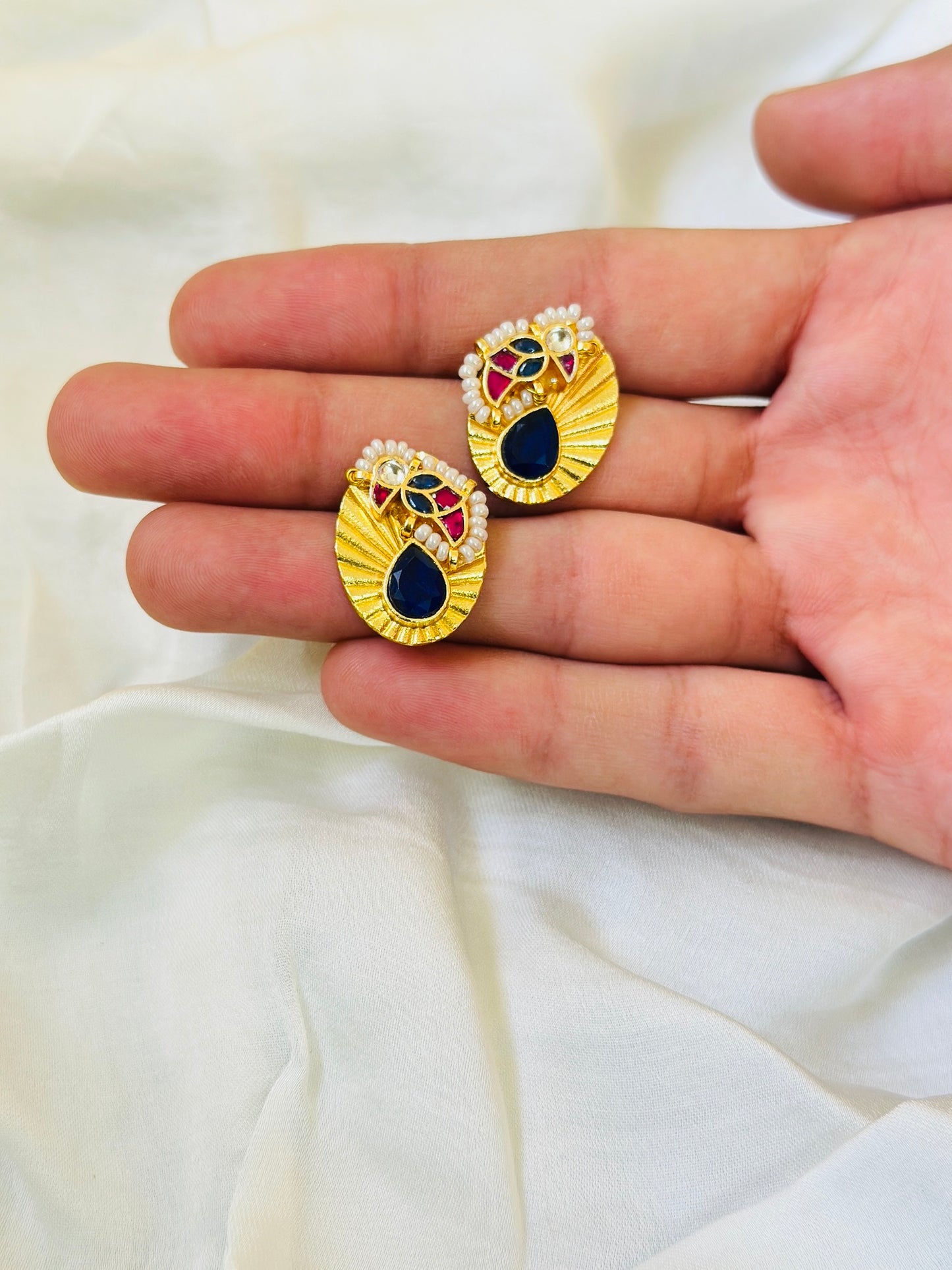 Navratna Crest Studs