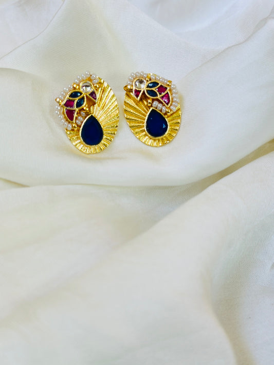 Navratna Crest Studs