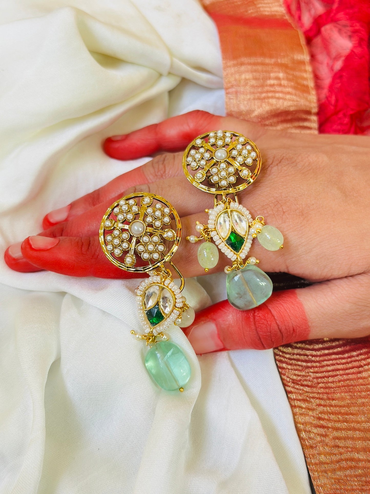 Minty Meena Earrings