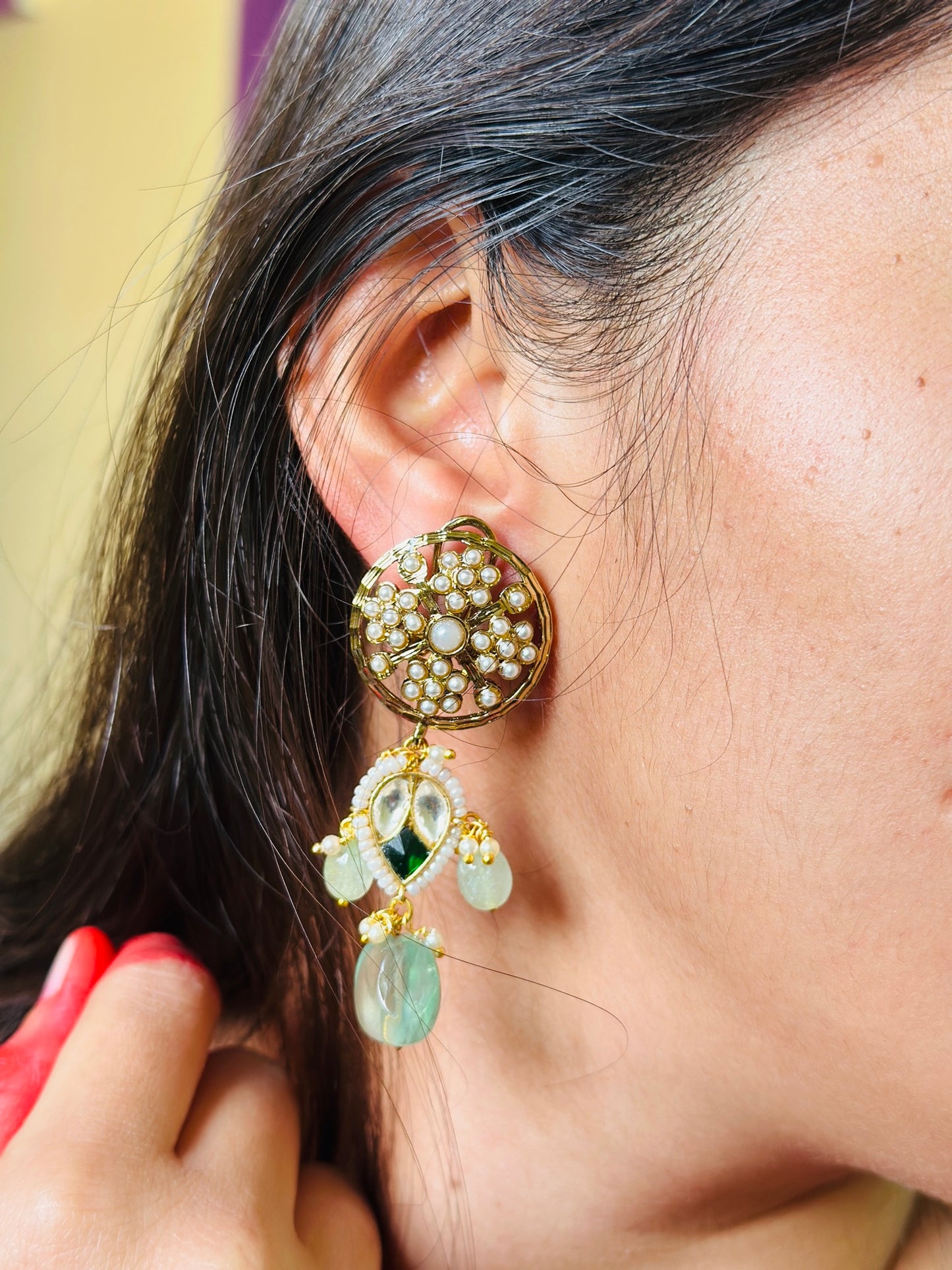 Minty Meena Earrings
